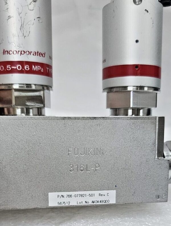 Fujikin C No. 567512, Lam 766-077821-501 Rev C Valve Assy, O.P. 0.5~0.6MPa,97031 - Image 3