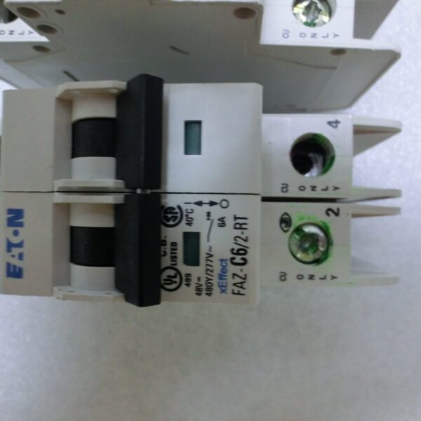 Lot of 8 EATON FAZ-C6/2-RT 2Pole Unit Circuit Breaker,415V~,Used,Sp+9557 - Image 3
