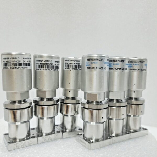 Lot of 6 Parker Veriflo SM930LP1NCS102, Part No. 45800757NC2P 2Port Valve,+97104