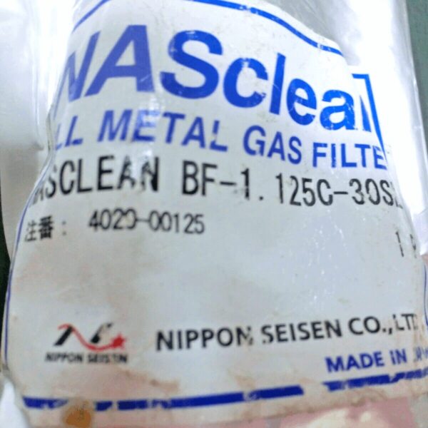 Nippon Nasclean Seisen BF-1.125C-30SLM,AMAT 4020-00125 Metal Gas Filter,Jp+97042