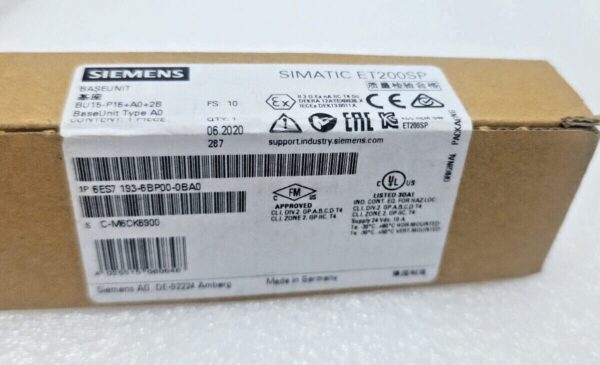 Siemens Simatic ET200SP 6ES7 193-6BP00-0BA0 Baseunit,Unused,Germany_97096